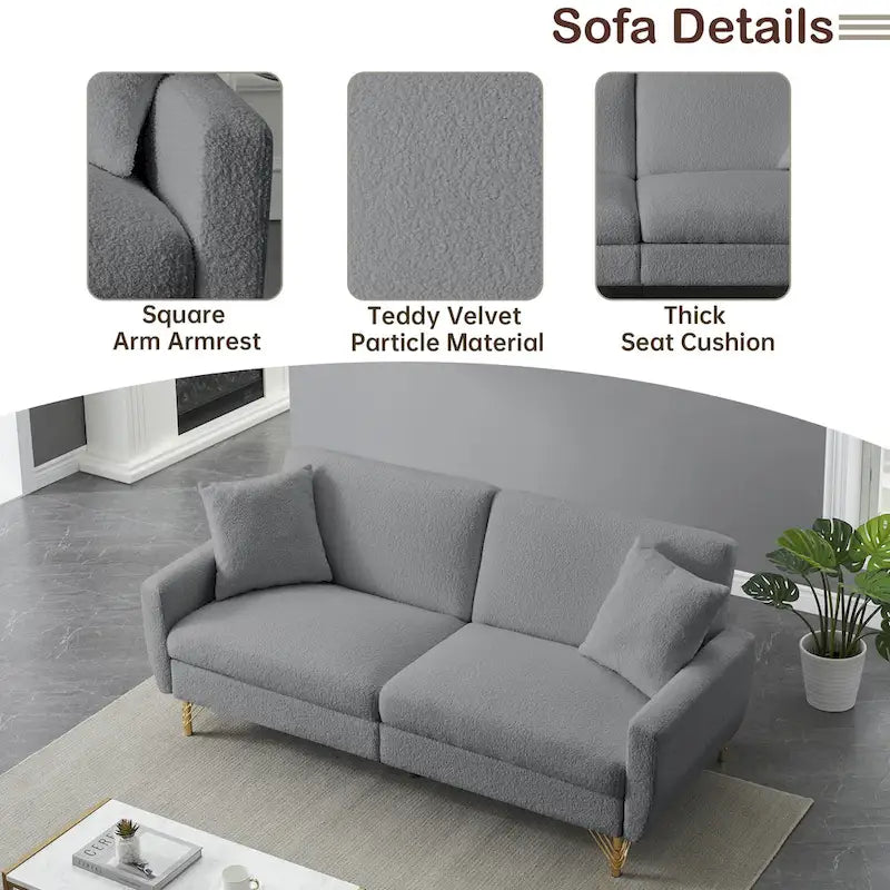 Divano Letto Futon Pieghevole, Schienale Regolabile, Design Compatto, Convertibile in Diverse Posizioni