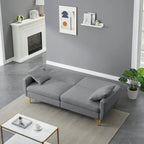Divano Letto Futon Pieghevole, Schienale Regolabile, Design Compatto, Convertibile in Diverse Posizioni
