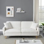 Divano Letto Futon Pieghevole, Schienale Regolabile, Design Compatto, Convertibile in Diverse Posizioni