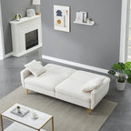 Divano Letto Futon Pieghevole, Schienale Regolabile, Design Compatto, Convertibile in Diverse Posizioni