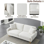 Divano Letto Futon Pieghevole, Schienale Regolabile, Design Compatto, Convertibile in Diverse Posizioni