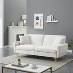 Divano Letto Futon Pieghevole, Schienale Regolabile, Design Compatto, Convertibile in Diverse Posizioni