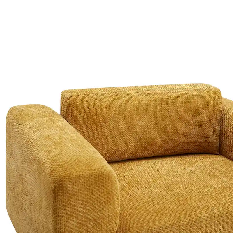Poltrona singola in velluto intrecciato oversize da 45,5", cuscino ad alta densità, gambe in legno di gomma, capacità 150 kg