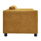 Poltrona singola in velluto intrecciato oversize da 45,5", cuscino ad alta densità, gambe in legno di gomma, capacità 150 kg