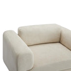 Poltrona singola in velluto intrecciato oversize da 45,5", cuscino ad alta densità, gambe in legno di gomma, capacità 150 kg