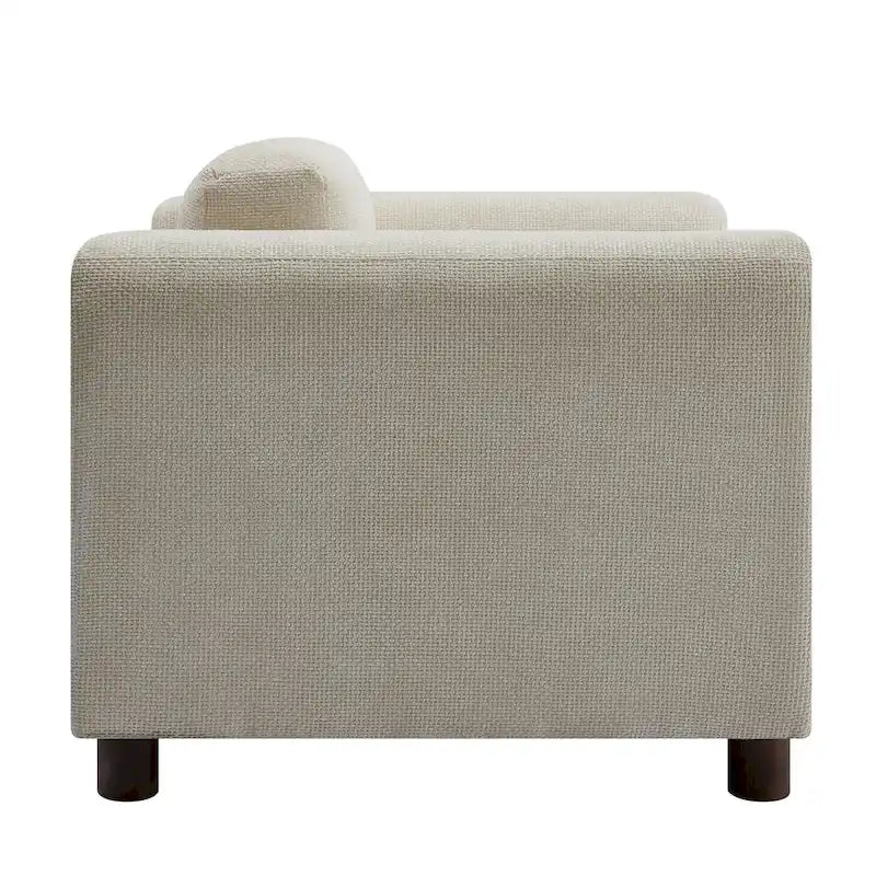 Poltrona singola in velluto intrecciato oversize da 45,5", cuscino ad alta densità, gambe in legno di gomma, capacità 150 kg
