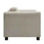 Poltrona singola in velluto intrecciato oversize da 45,5", cuscino ad alta densità, gambe in legno di gomma, capacità 150 kg