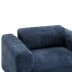 Poltrona singola in velluto intrecciato oversize da 45,5", cuscino ad alta densità, gambe in legno di gomma, capacità 150 kg