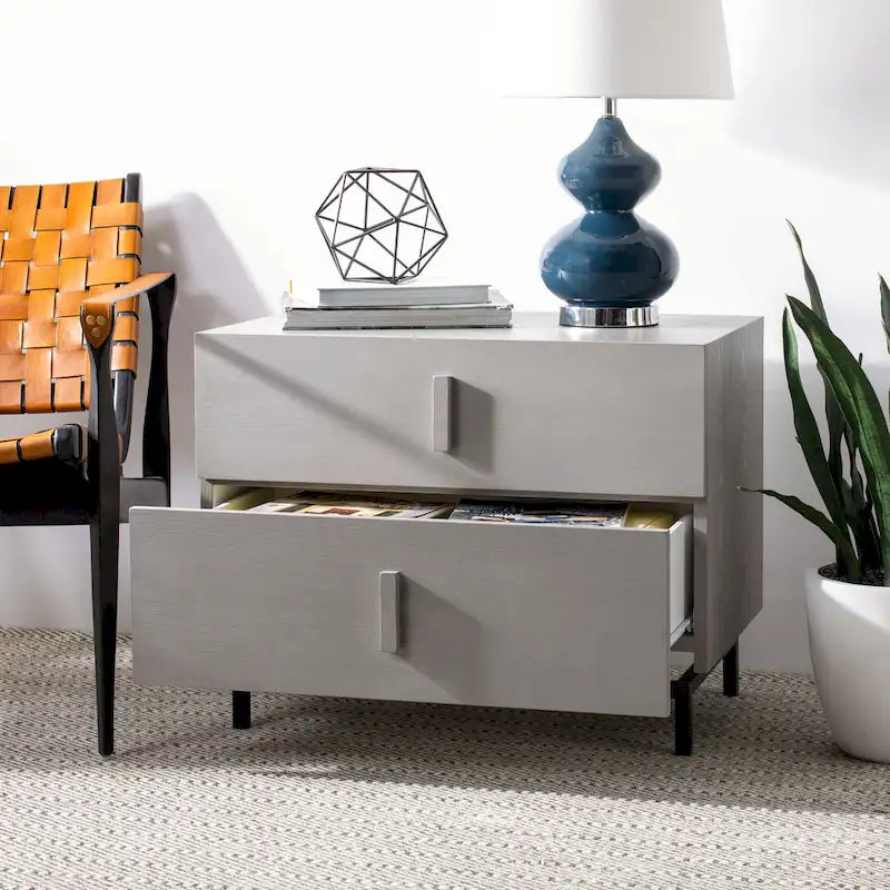 Mobiletto contenitore grigio e nero, 71 cm L x 46 cm P x 56 cm H, stile industriale rustico, ripiano regolabile
