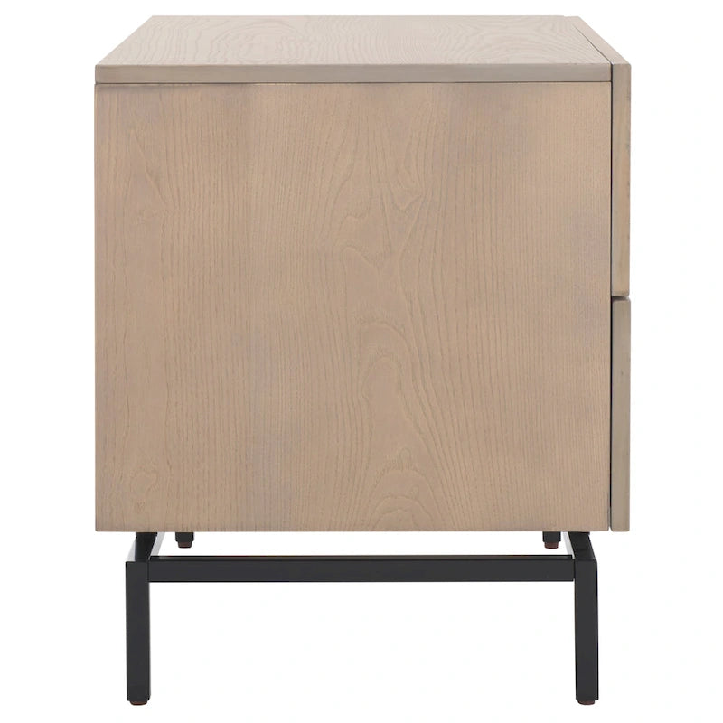 Mobiletto contenitore grigio e nero, 71 cm L x 46 cm P x 56 cm H, stile industriale rustico, ripiano regolabile