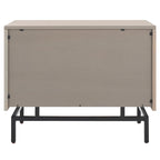 Mobiletto contenitore grigio e nero, 71 cm L x 46 cm P x 56 cm H, stile industriale rustico, ripiano regolabile