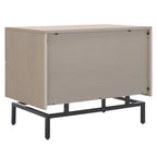 Mobiletto contenitore grigio e nero, 71 cm L x 46 cm P x 56 cm H, stile industriale rustico, ripiano regolabile