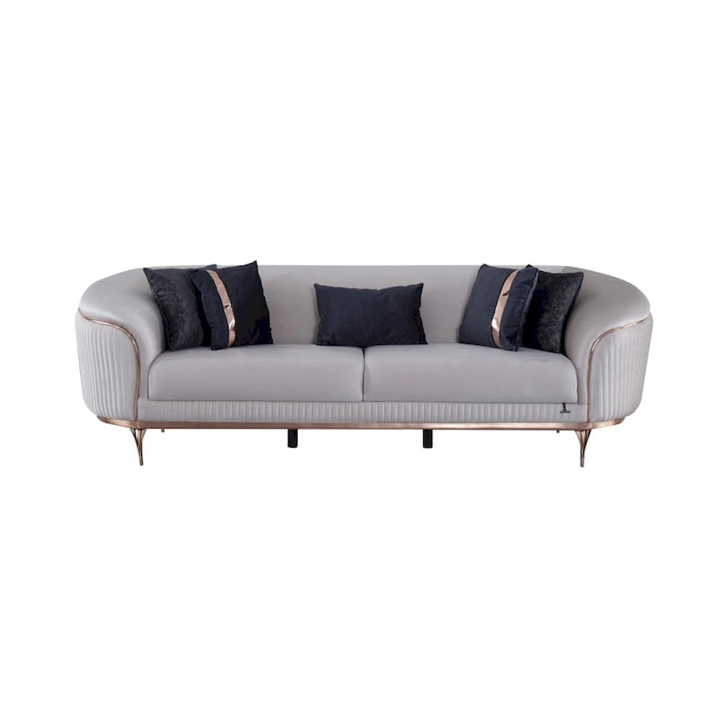 Set da Salotto da 4 Pezzi, 2 Divani e 2 Poltrone, Set di Mobili Moderni Imbottiti