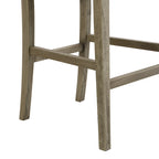 Set di 2 sgabelli da bar imbottiti, altezza bar 77,5 cm, cuscino in tessuto, struttura in legno, stile retrò