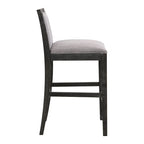 Set di 2 sgabelli da bar imbottiti, altezza bar 77,5 cm, cuscino in tessuto, struttura in legno, stile retrò