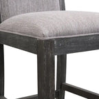 Set di 2 sgabelli da bar imbottiti, altezza bar 77,5 cm, cuscino in tessuto, struttura in legno, stile retrò
