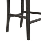 Set di 2 sgabelli da bar imbottiti, altezza bar 77,5 cm, cuscino in tessuto, struttura in legno, stile retrò