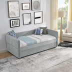 Divano letto singolo Boucle con letto estraibile