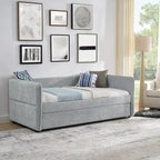 Divano letto singolo Boucle con letto estraibile