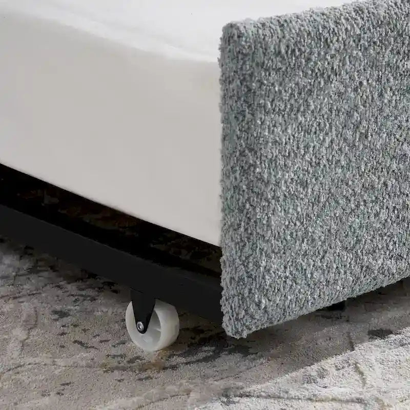 Divano letto singolo Boucle con letto estraibile