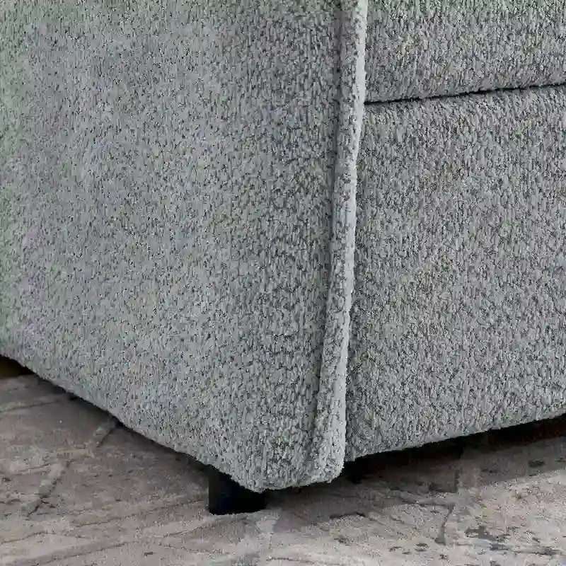 Divano letto singolo Boucle con letto estraibile