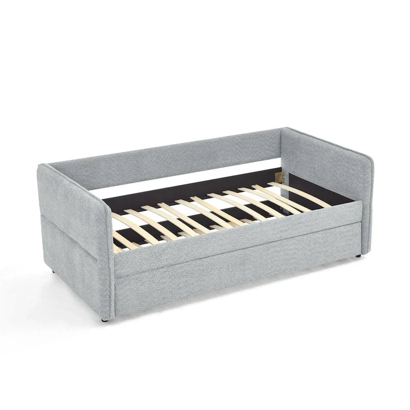 Divano letto singolo Boucle con letto estraibile