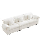 119 Divano a 4 posti in velluto con contenitore - Design Flessibile e Comfort Lussuoso