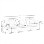 119 Divano a 4 posti in velluto con contenitore - Design Flessibile e Comfort Lussuoso
