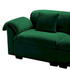 119 Divano a 4 posti in velluto con contenitore - Design Flessibile e Comfort Lussuoso