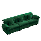 119 Divano a 4 posti in velluto con contenitore - Design Flessibile e Comfort Lussuoso
