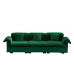 119 Divano a 4 posti in velluto con contenitore - Design Flessibile e Comfort Lussuoso