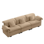 119 Divano a 4 posti in velluto con contenitore - Design Flessibile e Comfort Lussuoso