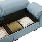 119 Divano a 4 posti in velluto con contenitore - Design Flessibile e Comfort Lussuoso