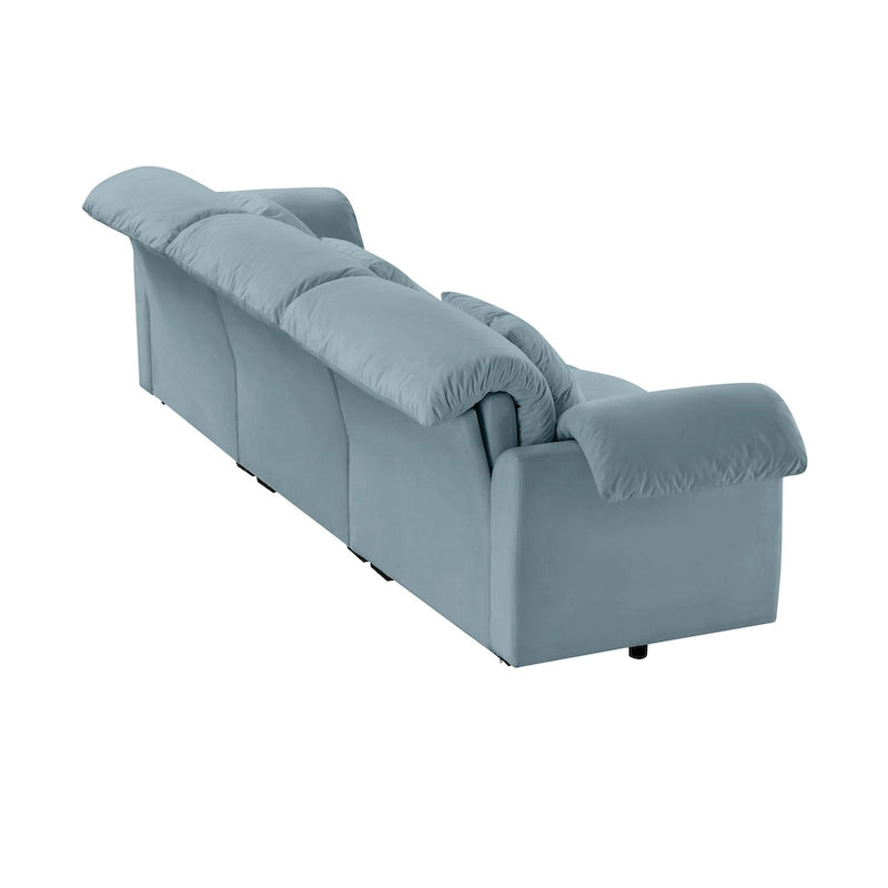 119 Divano a 4 posti in velluto con contenitore - Design Flessibile e Comfort Lussuoso
