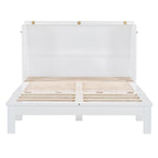 Full/Queen Size Murphy Bed Wall Bed with a Large Storage Drawer, Space Saving Murphy Cabinet Bed w/ a set of Sockets & USB Ports