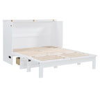 Letto a scomparsa matrimoniale/queen size con ampio cassetto contenitore, letto armadio salvaspazio Murphy con un set di prese e porte USB
