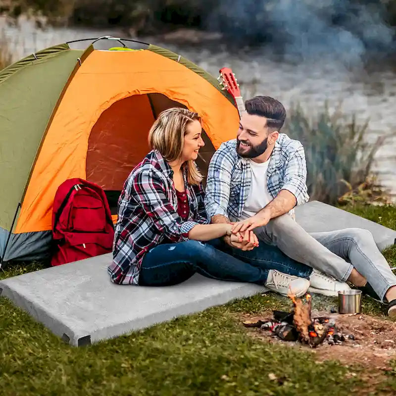 Gymax 72 Materasso da viaggio arrotolabile leggero portatile in memory foam