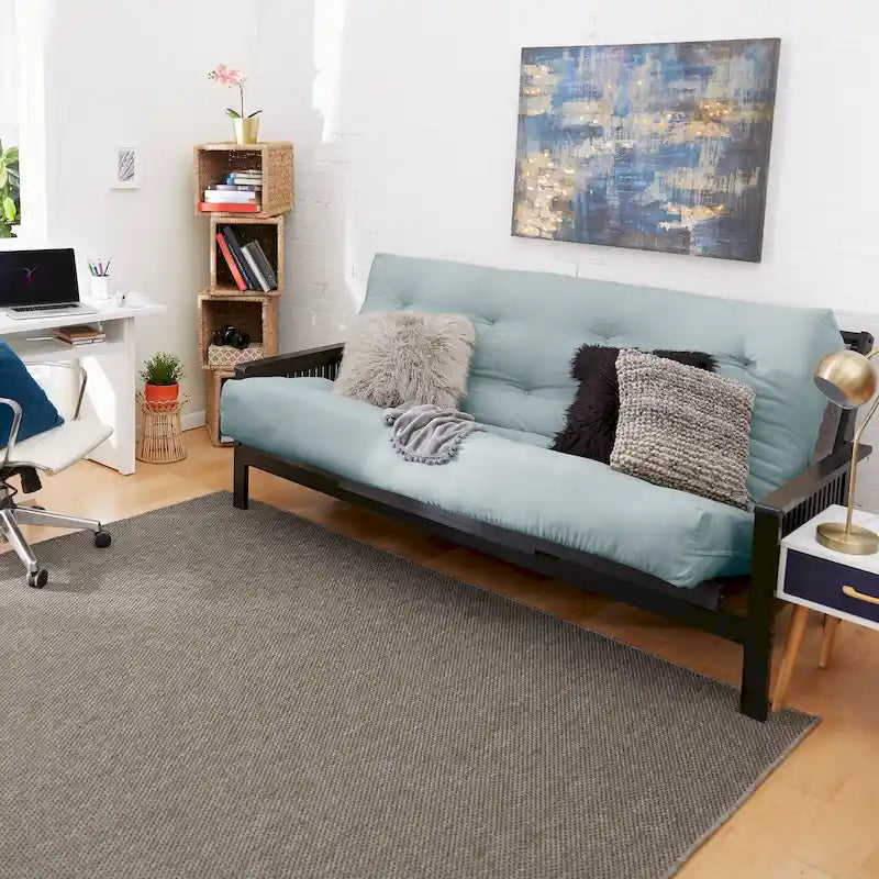 Materasso Futon Trapuntato Queen Size 5 Pollici, Imbottitura in Schiuma, Pieghevole, Convertibile a Divano Letto