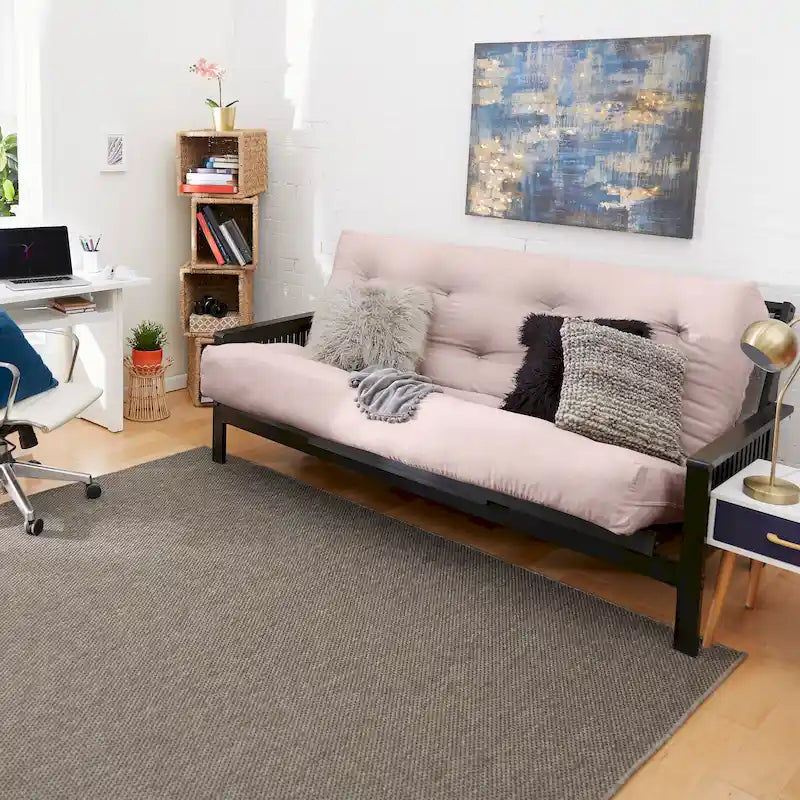 Materasso Futon Trapuntato Queen Size 5 Pollici, Imbottitura in Schiuma, Pieghevole, Convertibile a Divano Letto