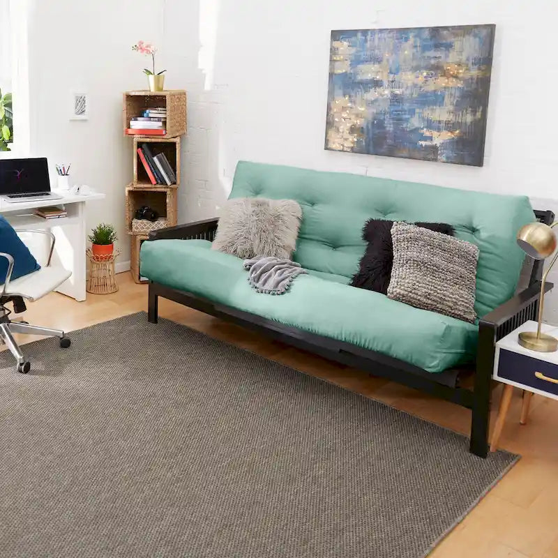 Materasso Futon Trapuntato Queen Size 5 Pollici, Imbottitura in Schiuma, Pieghevole, Convertibile a Divano Letto