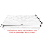 Materasso Futon Trapuntato Queen Size 5 Pollici, Imbottitura in Schiuma, Pieghevole, Convertibile a Divano Letto