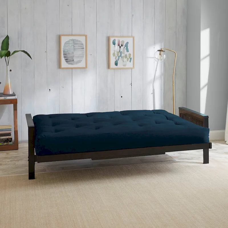 Materasso Futon Trapuntato Queen Size 5 Pollici, Imbottitura in Schiuma, Pieghevole, Convertibile a Divano Letto