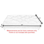 Materasso Futon Trapuntato Queen Size 5 Pollici, Imbottitura in Schiuma, Pieghevole, Convertibile a Divano Letto
