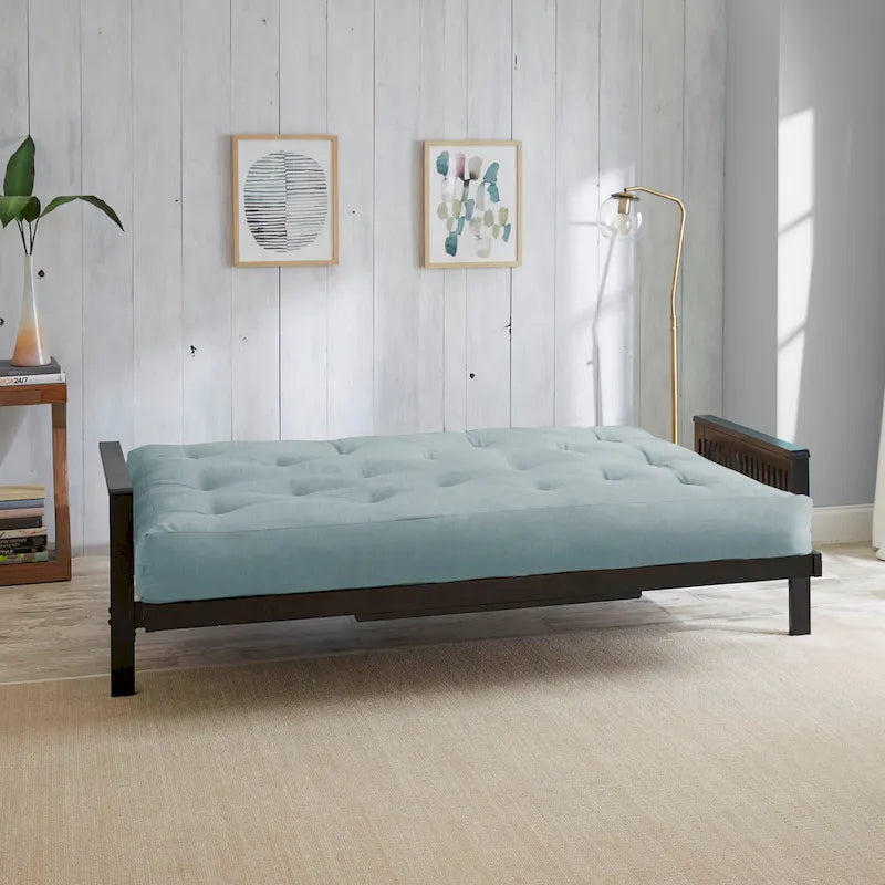 Materasso Futon Trapuntato Queen Size 5 Pollici, Imbottitura in Schiuma, Pieghevole, Convertibile a Divano Letto