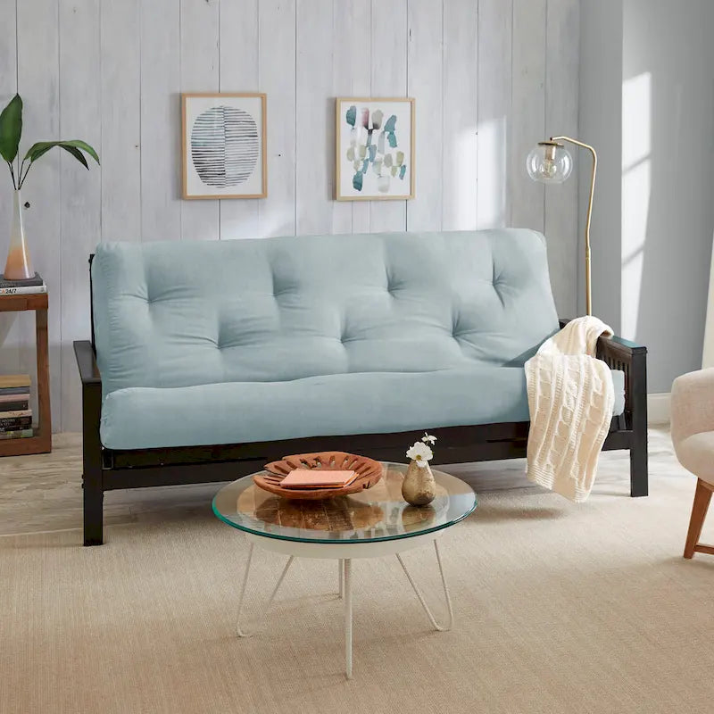 Materasso Futon Trapuntato Queen Size 5 Pollici, Imbottitura in Schiuma, Pieghevole, Convertibile a Divano Letto