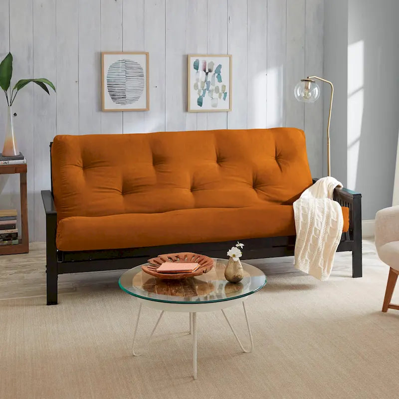 Materasso Futon Trapuntato Queen Size 5 Pollici, Imbottitura in Schiuma, Pieghevole, Convertibile a Divano Letto