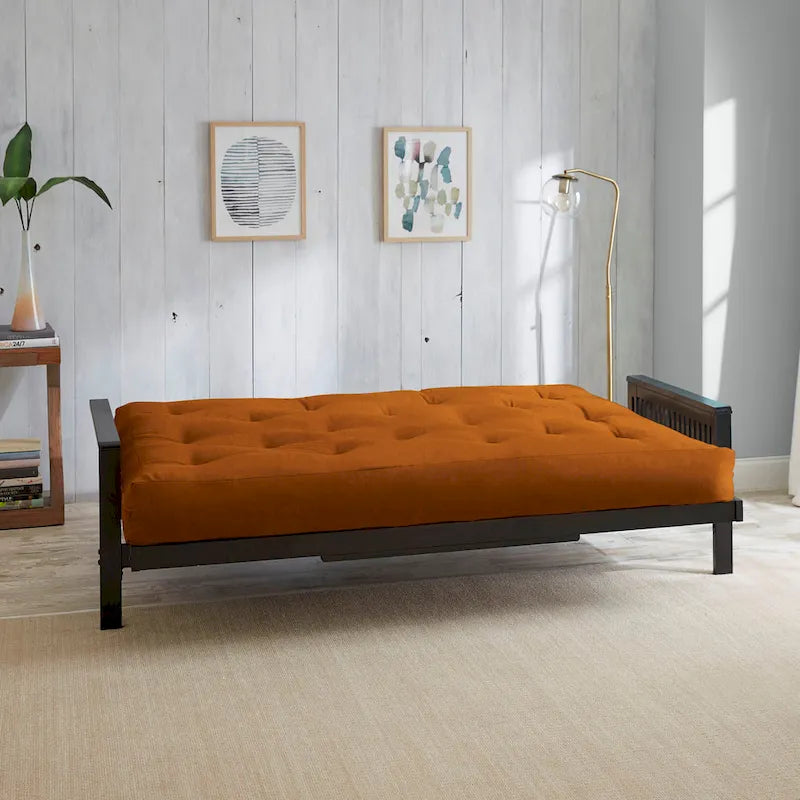 Materasso Futon Trapuntato Queen Size 5 Pollici, Imbottitura in Schiuma, Pieghevole, Convertibile a Divano Letto