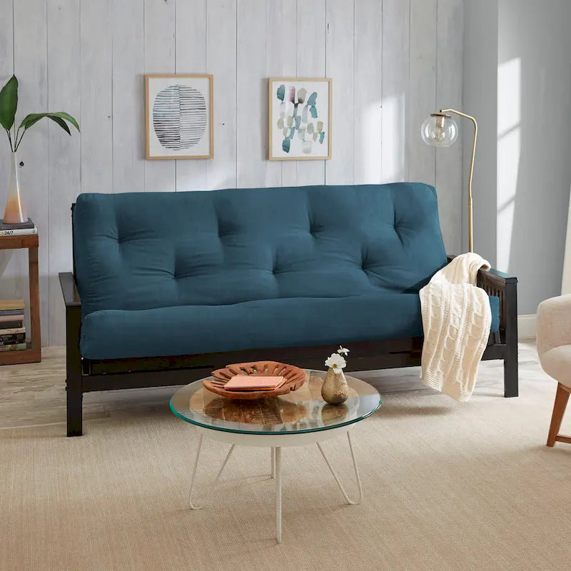 Materasso Futon Trapuntato Queen Size 5 Pollici, Imbottitura in Schiuma, Pieghevole, Convertibile a Divano Letto