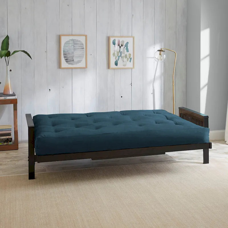 Materasso Futon Trapuntato Queen Size 5 Pollici, Imbottitura in Schiuma, Pieghevole, Convertibile a Divano Letto