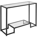 Consolle moderna in vetro temperato, tavolo da ingresso/veranda, struttura in metallo, design sottile